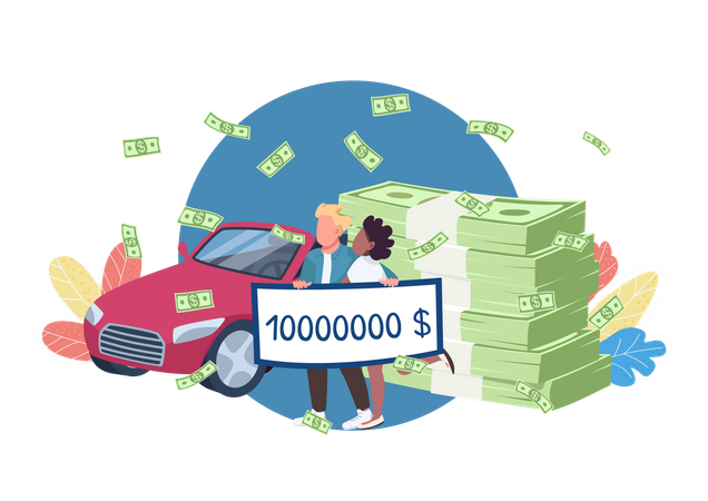 Pessoa comemorando ganho na loteria